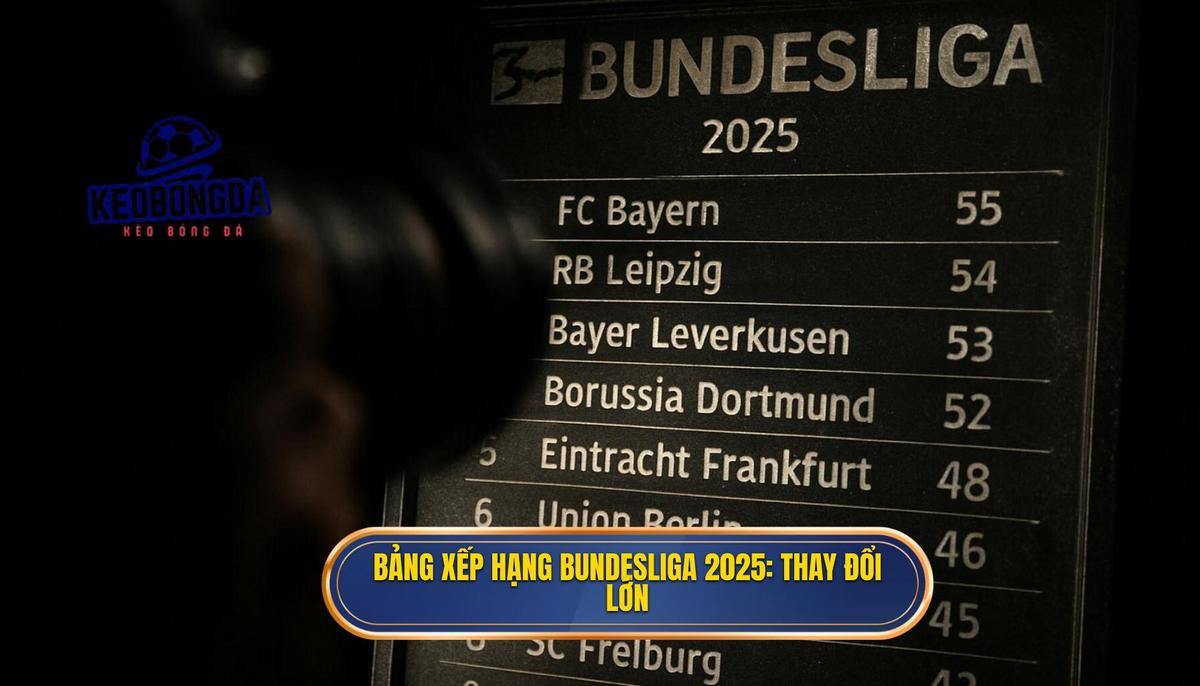 Tổng Quan Bảng Xếp Hạng Bundesliga 2025_ Những Thay Đổi Lớn
