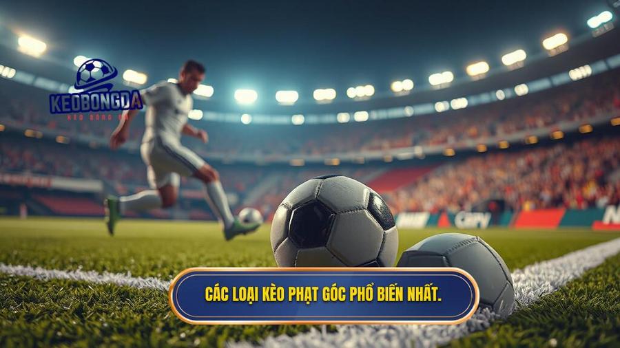 Các loại kèo phạt góc phổ biến nhất.